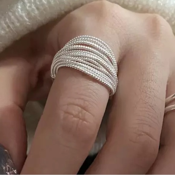 Sterling silver multi strand ring NWT - Picture 5 of 8
